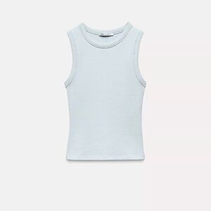 Sleeveless ribbed tshirt